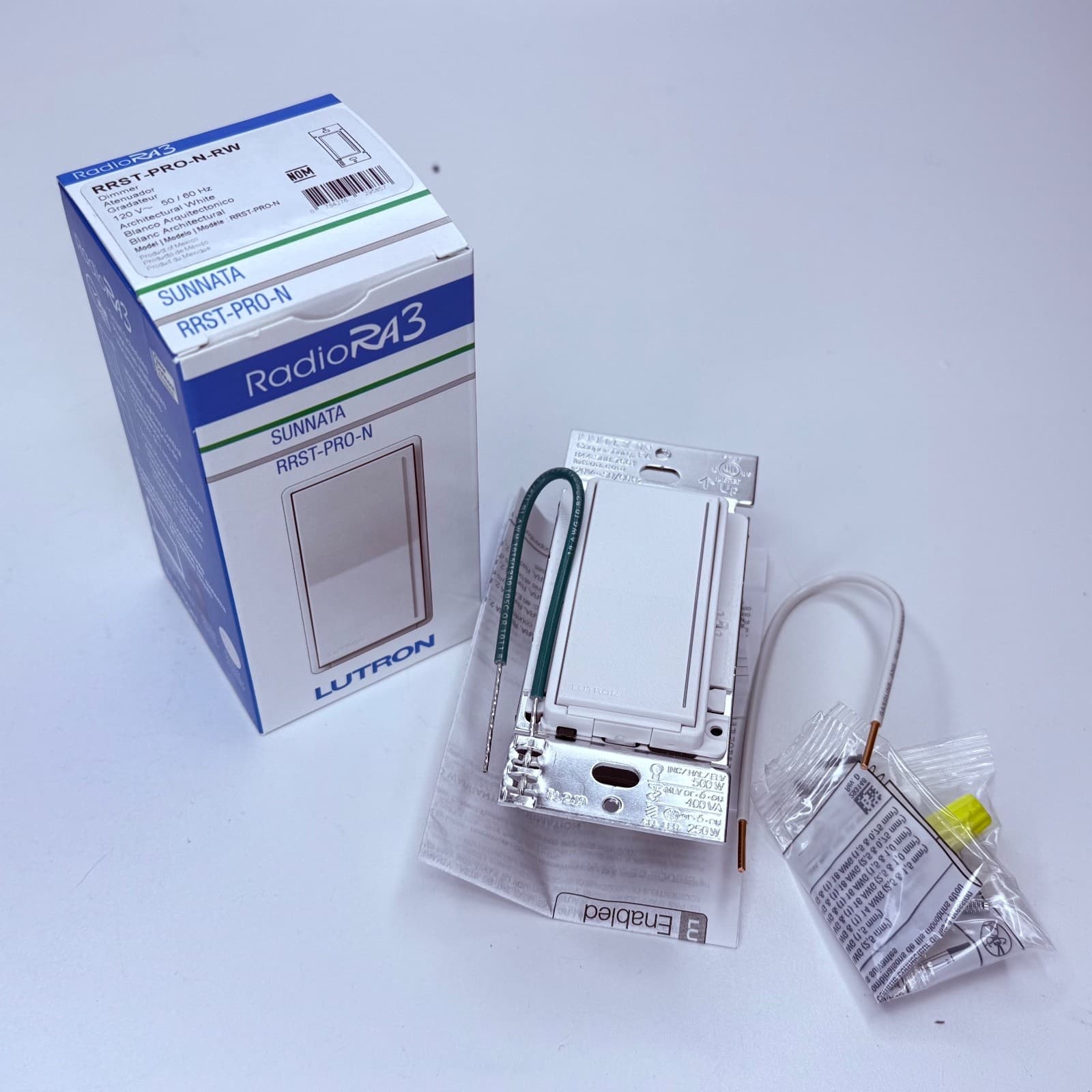 Lutron RRST-PRO-N-RW Dimmer Sunnata Radio Ra 3 - Architectural White - NEW 2