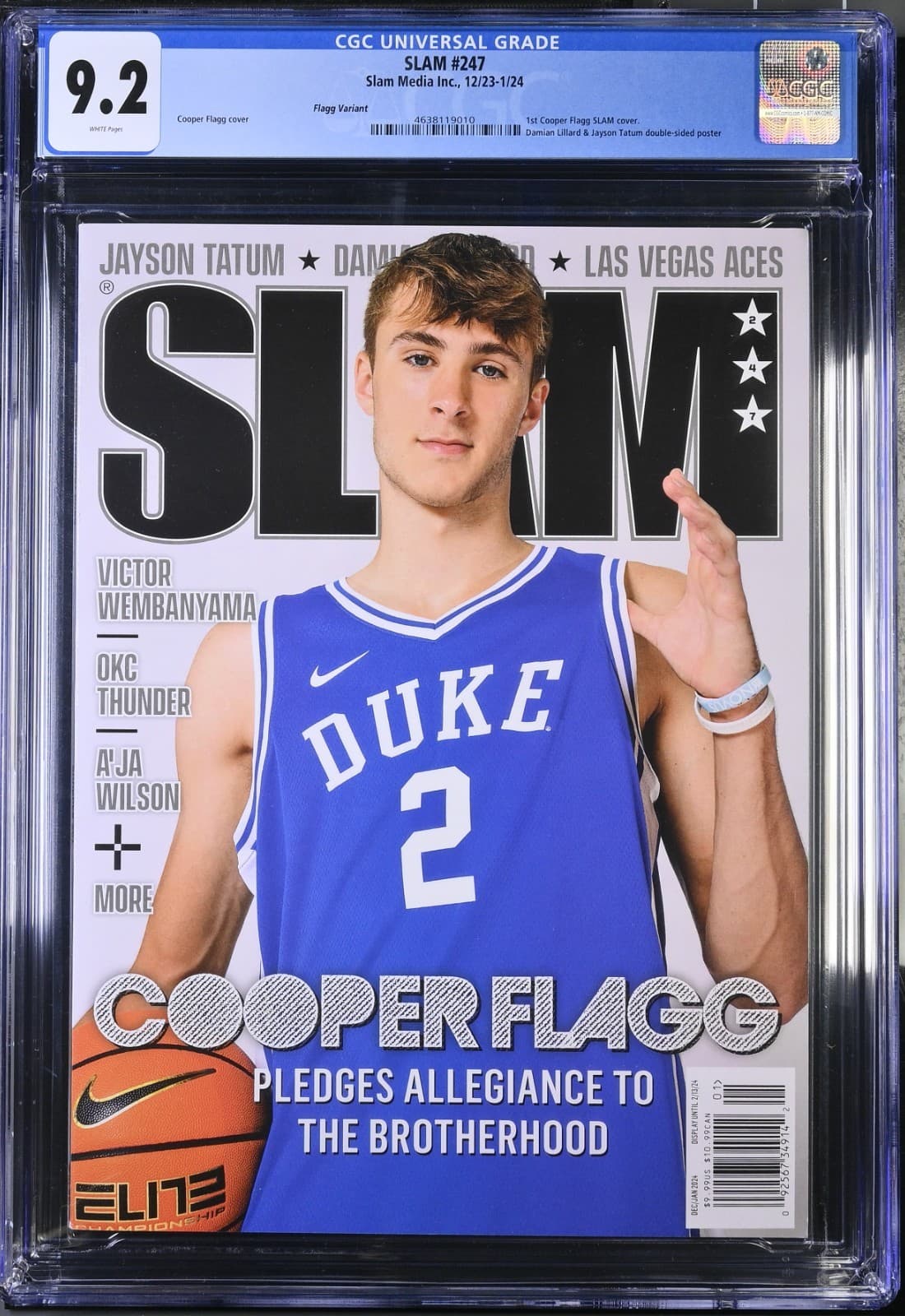 SLAM Magazine #247 Cooper Flagg First Cover CGC 9.2