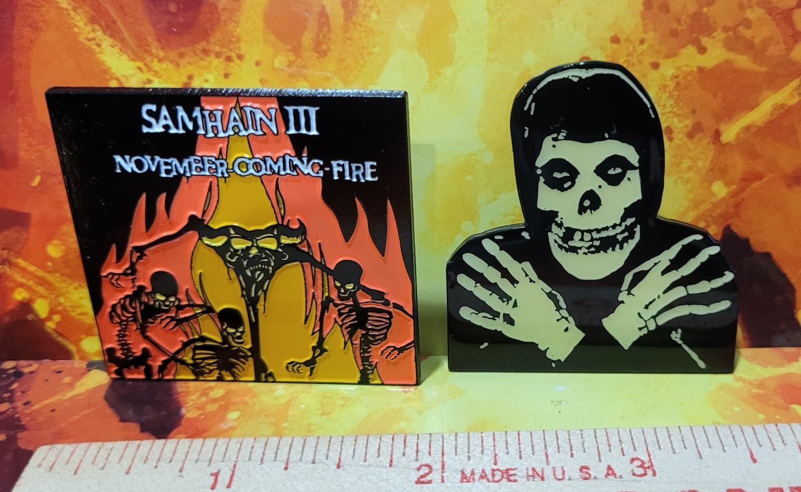 Misfits Samhain Pin & Vampira Patch Lot 2
