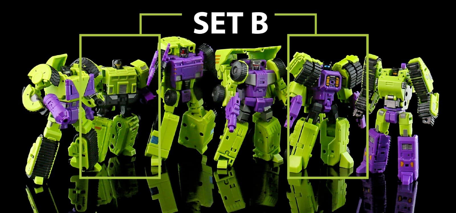 TRANSFORMERS Lucky Cat Micro Cosmos MC-02 Riki-Oh Devastator SET B G1  3