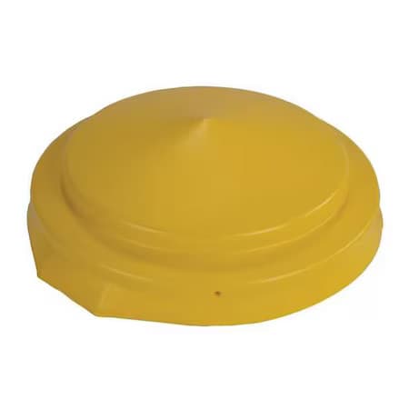 Snap-On Dome Drum Cover For 55 Gal Drums, Polyethylene, Yellow, 1666