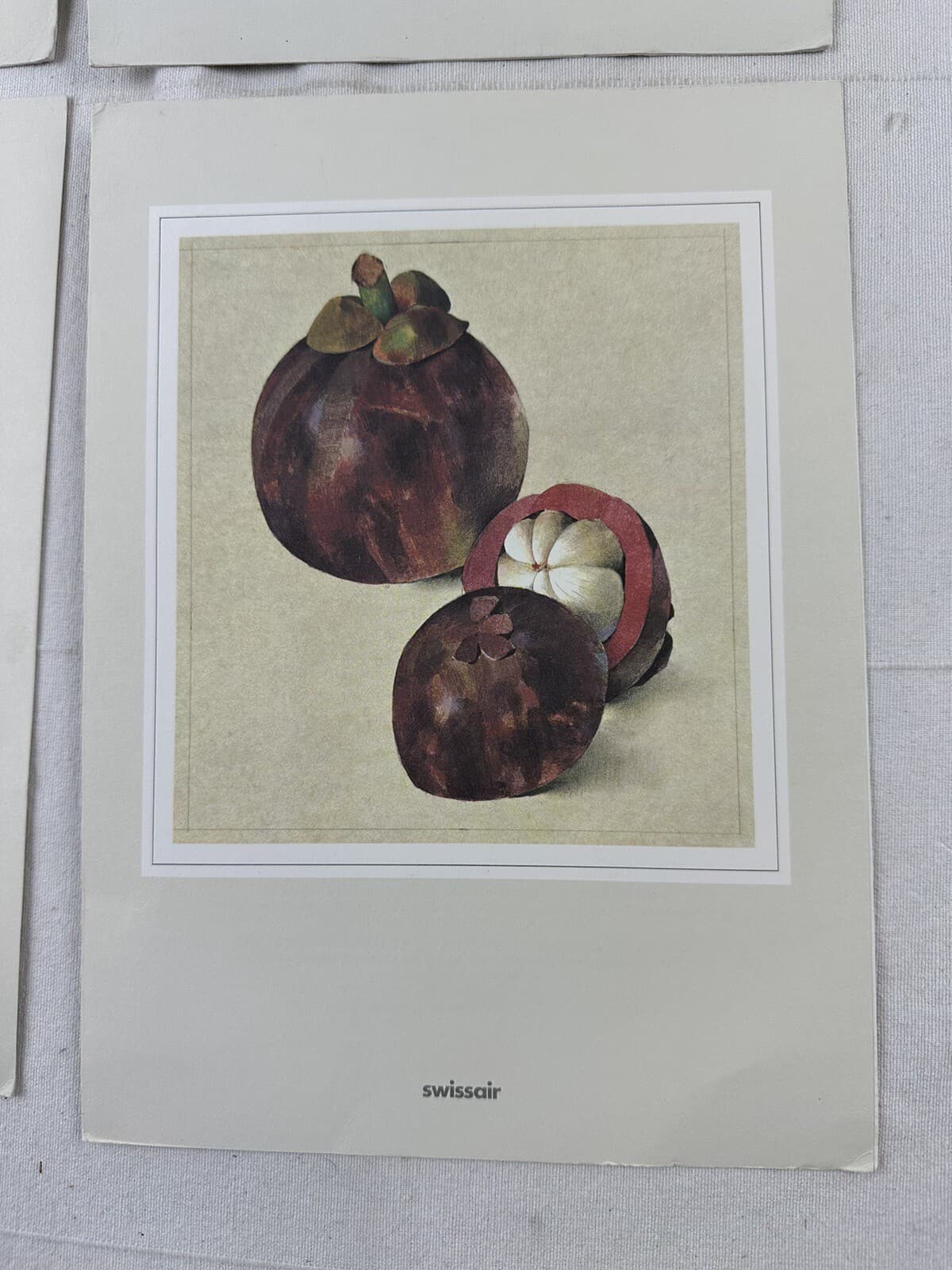 lot 4 Swissair Business Class Menus 1992 Mangosteens Mango Coconut Pomegranates 5