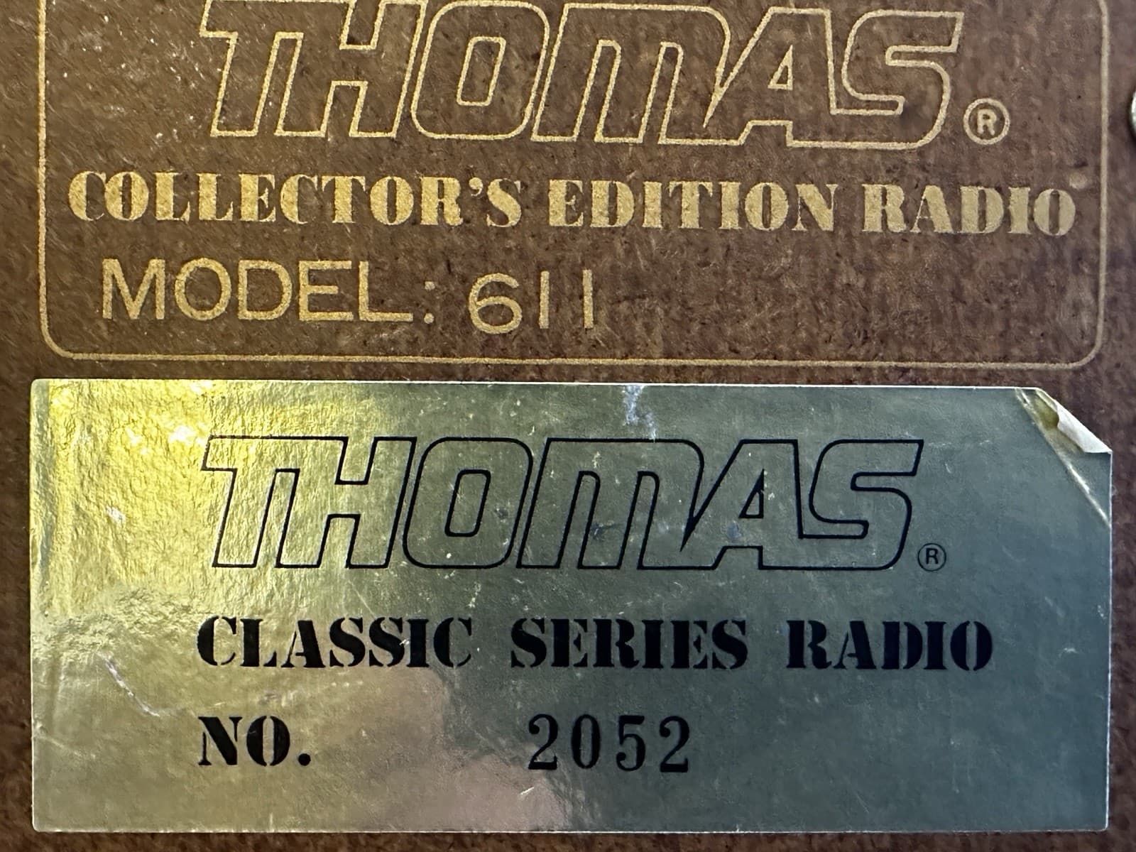 Vintage 1934 Thomas Collectors Edition AM/FM Radio Cass Player 1989 #611 Works!! 6
