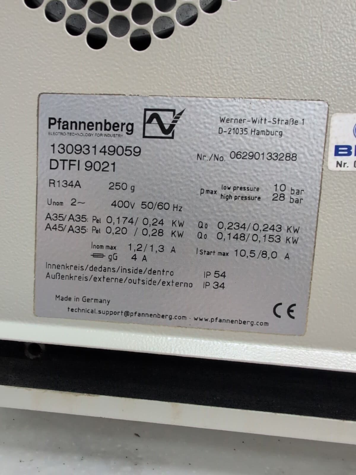 Pfannenburg DTFI 9021 Electrical Enclosure Air Conditioner A/C Unit 2