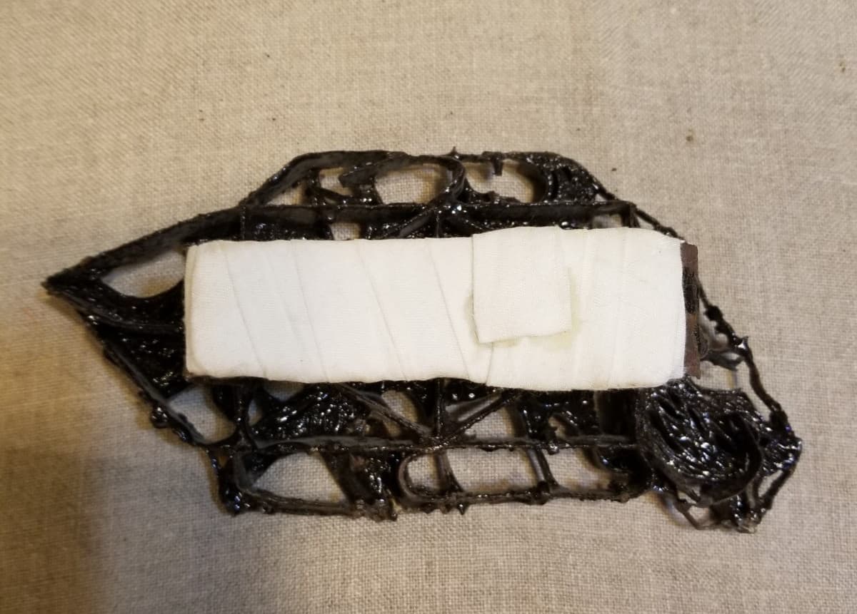 Indonesian Copper Batik Tjap -  Batik Stamp - Flower buds and leaves 2