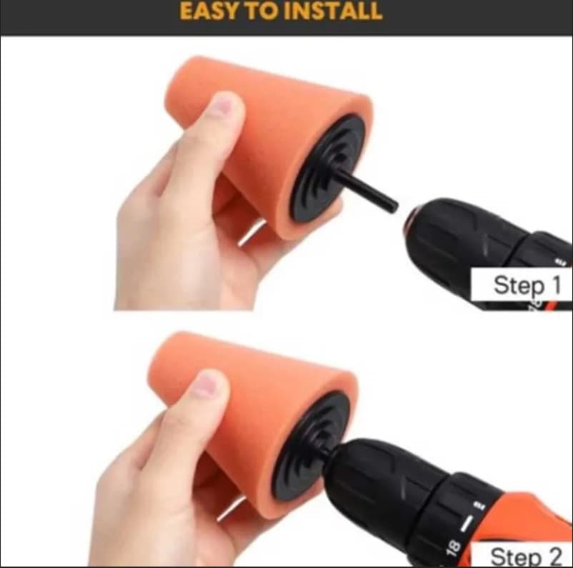 2pcs Car Hub Polishing Sponge Cones Wheel Grinding Head Waxing Tool - NEW 5