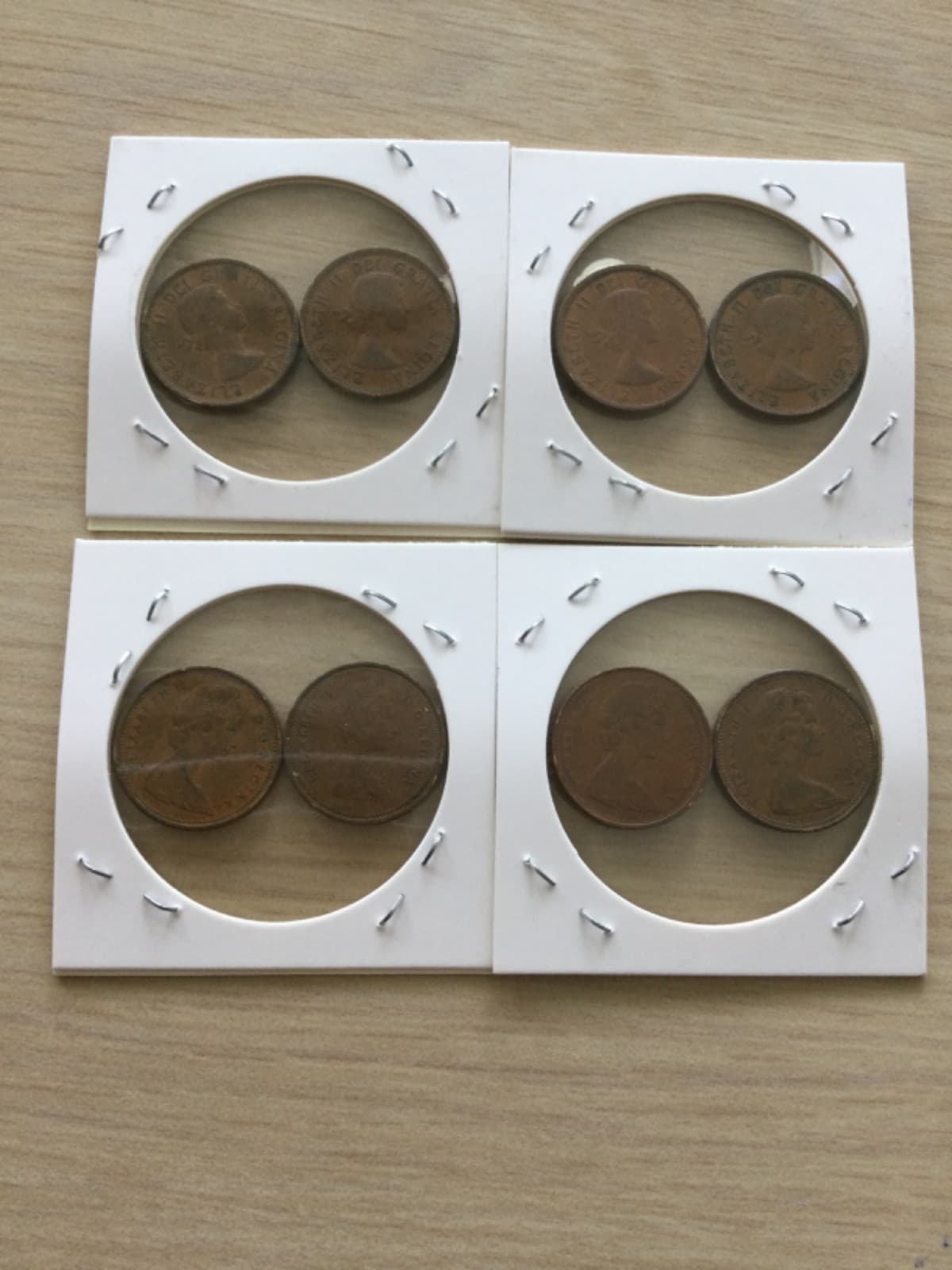 1955-1980 4 sets of 2 Canadian PenniesL98 P1-4 nice coin look at photos 4