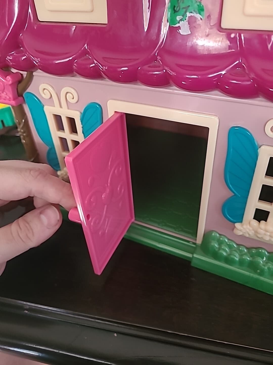 Li'l Woodzeez Countryside Cottage Pink Flower Fairy Doll House 6