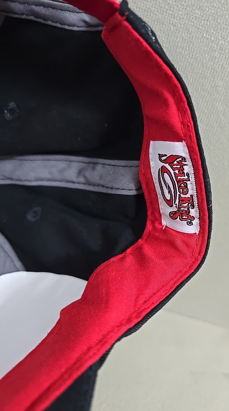 STRIKE KING  White Logo Fishing Cap Red & Black Trucker's Hat NWT 6