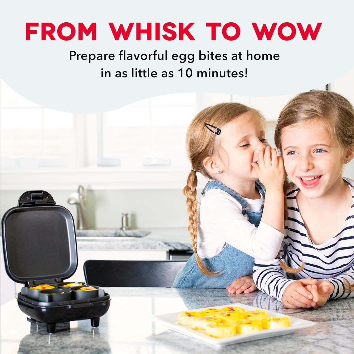 Deluxe Sous Vide Style Egg Bite Maker with Silicone Molds for Breakfast Sandwich 3