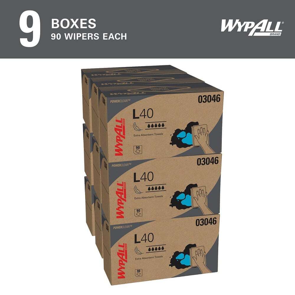 9 Pack WypAll POP-UP White L40 Wipes: 810 Wipes Total 6