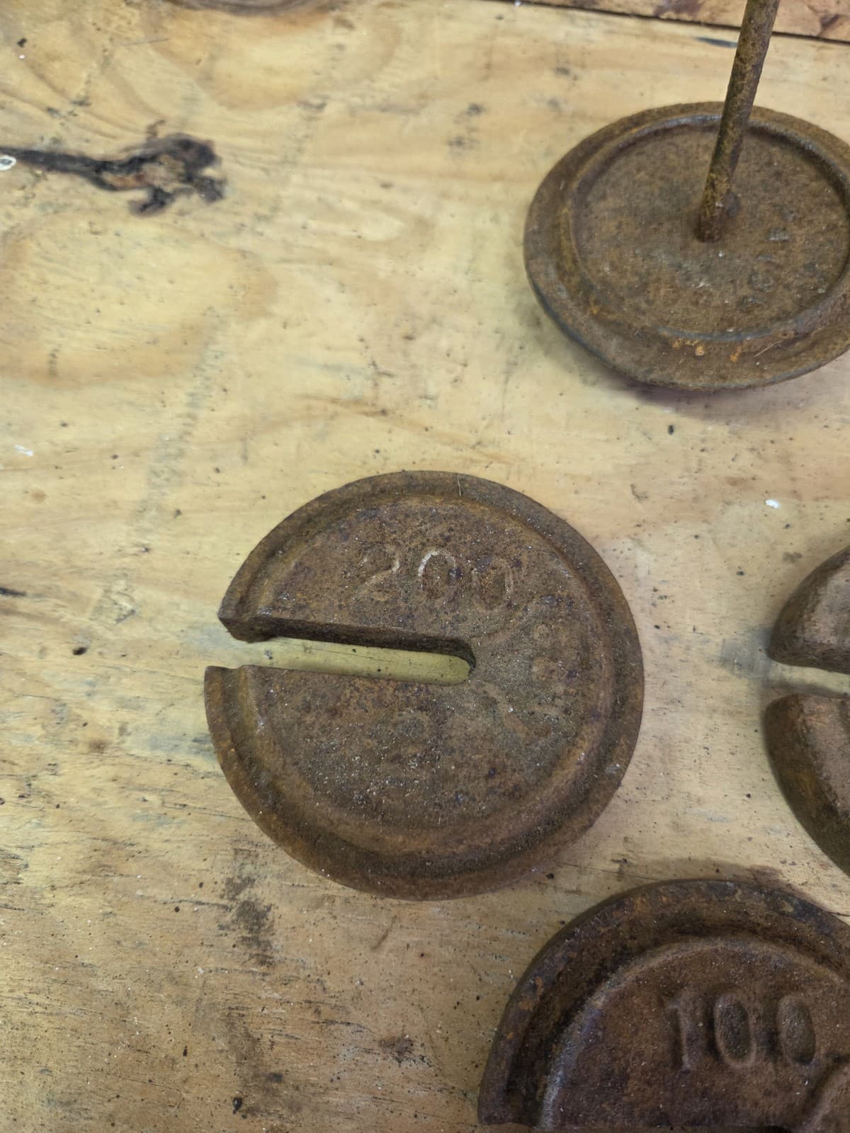 Scale Weights From Floor Scale Platform Scale Cast Iron Antique See All Details  3