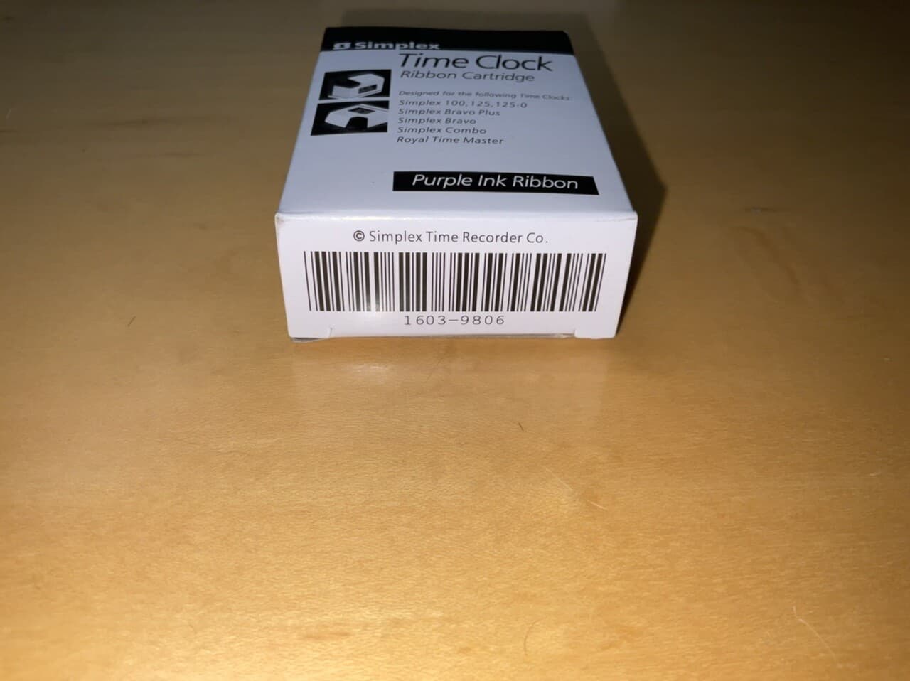 Simplex 50 / 100 / 125 / Combo Time Clock Ribbon Cartridge (purple) 1603-9806 2