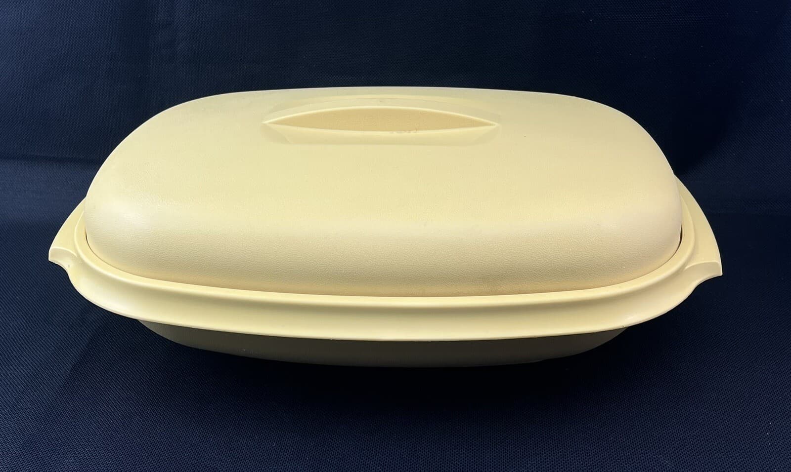 Tupperware 3 Piece Microwave Steamer Serving Bowl with Lid Gold 2