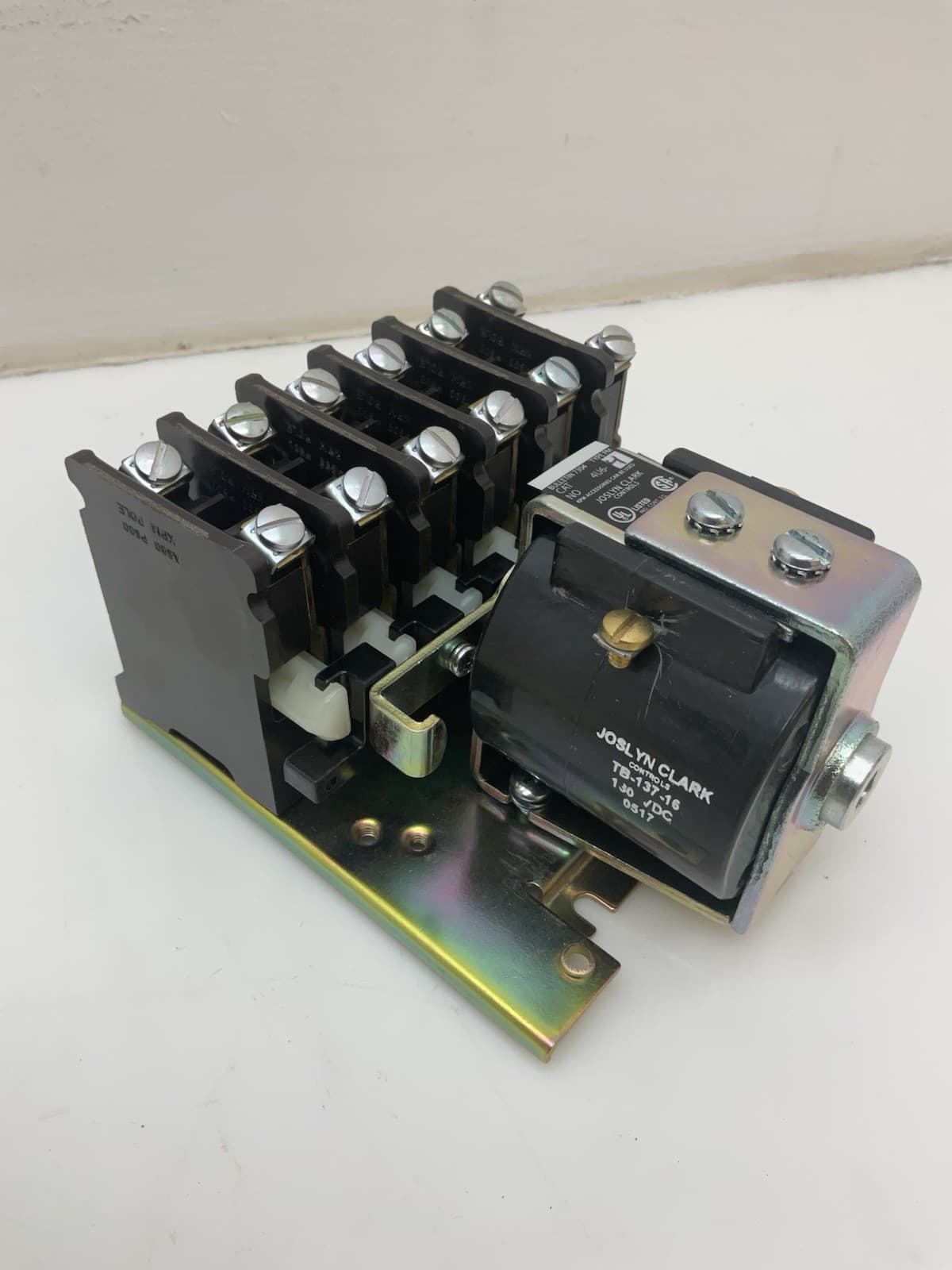 Joslyn Clark PM D.C. Control Relay 4U6-4-130 Open Type 230 VDC Coil NIB 5