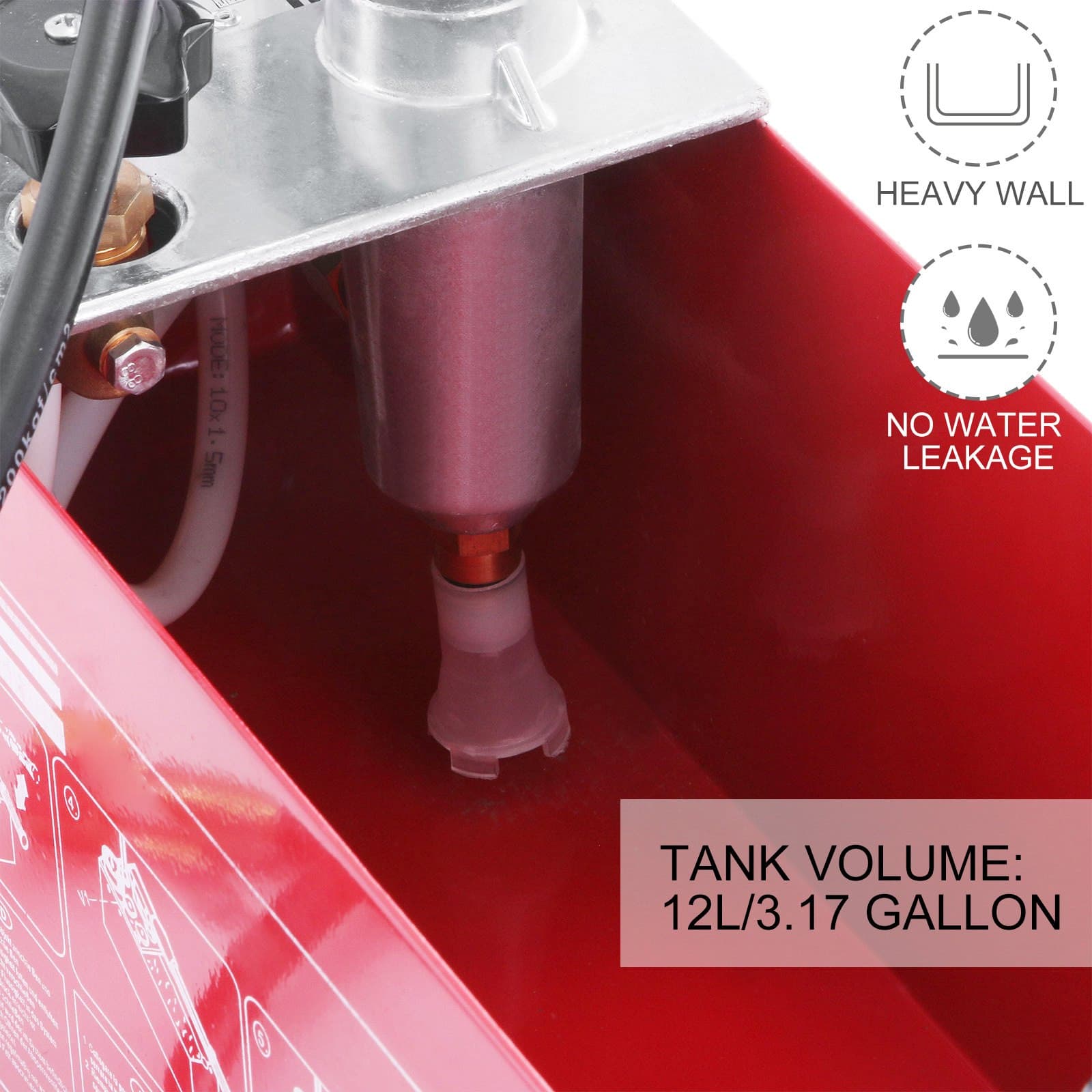 Hydrostatic Test Pump 726 PSI 3.2 Gallon for Plumbing & Pipeline Leak Detector 5