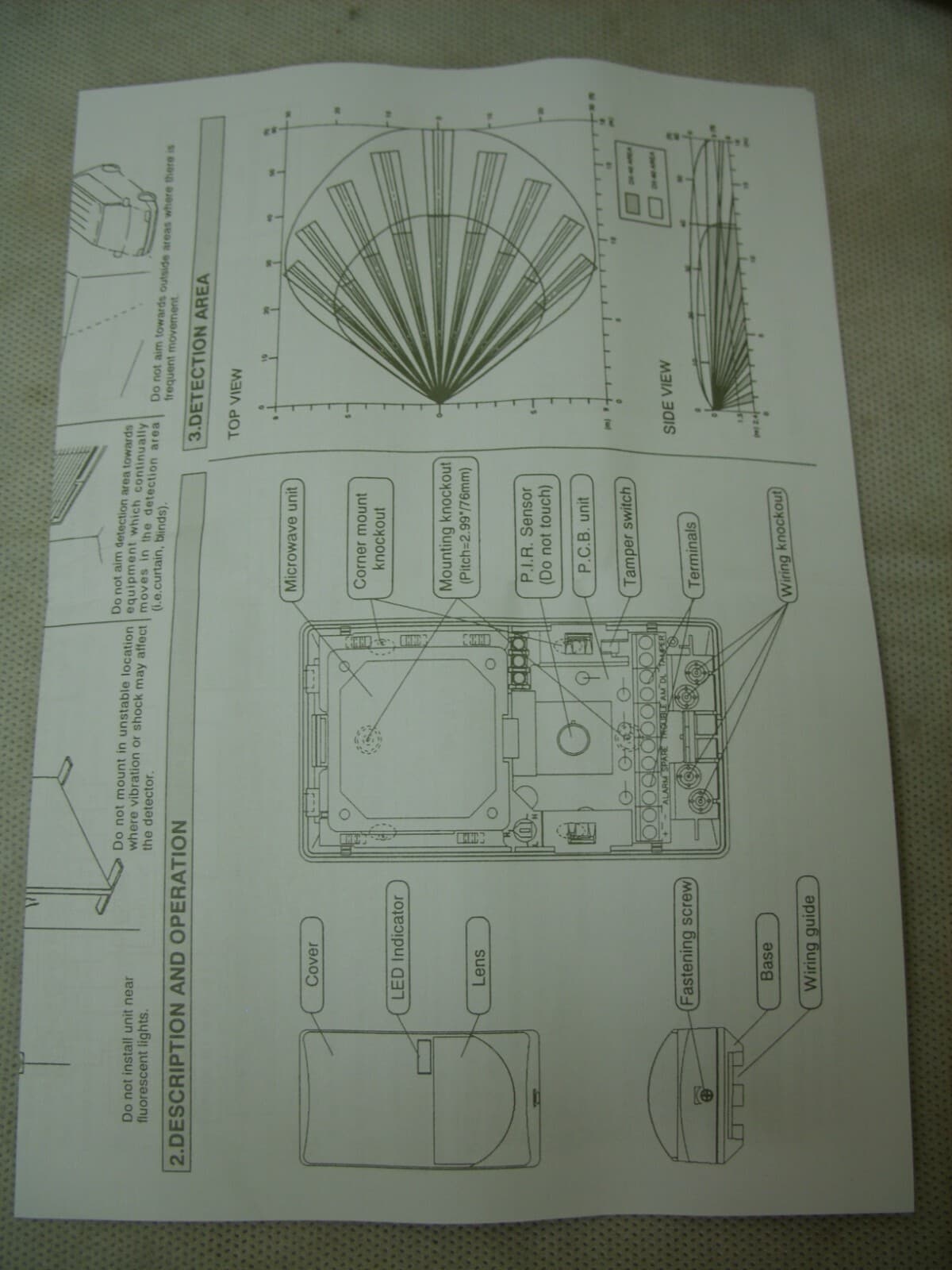 Optex - DX Series 60Ft Passive IR & Microwave Infrared Wired Motion Sensor DX-60 6