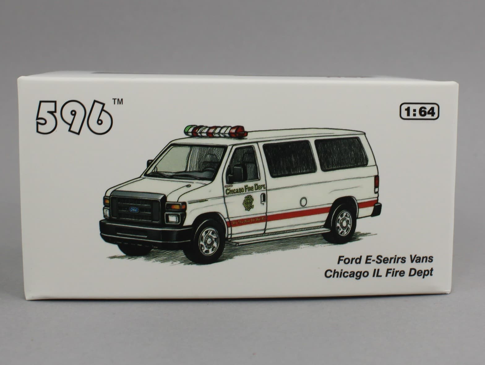 1:64 *596 DIECAST* Chicago, IL FIRE DEPTARTMENT Ford E350 E-Series Van *NIB* 4
