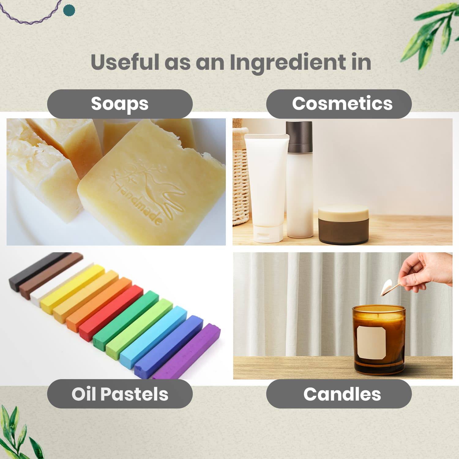 100 % PURE STEARIC ACID VEGETABLE PREMIUM QUALITY TRIPLE PRESS MADE IN USA 3