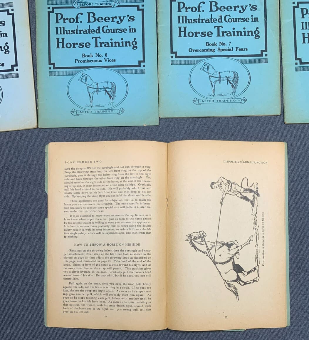Set PROF BERRYs Illustrated Course Horse Training Booklets Instructions 1944 4