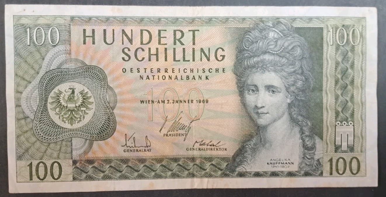 1969 Austria 100 Schilling P145 R440888J.