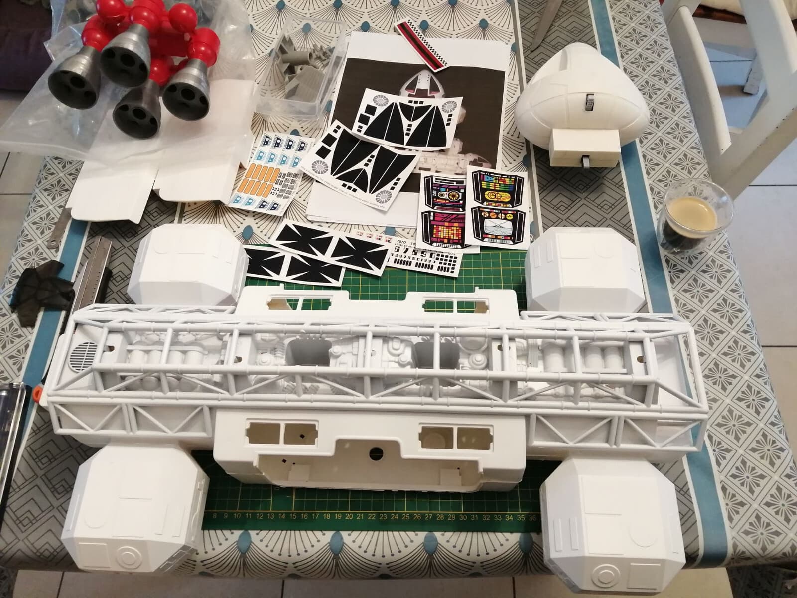 MATTEL - SPACE 1999 EAGLE - CONTROL PANEL - STICKER DECALS - 31" MATTEL MODELS 2