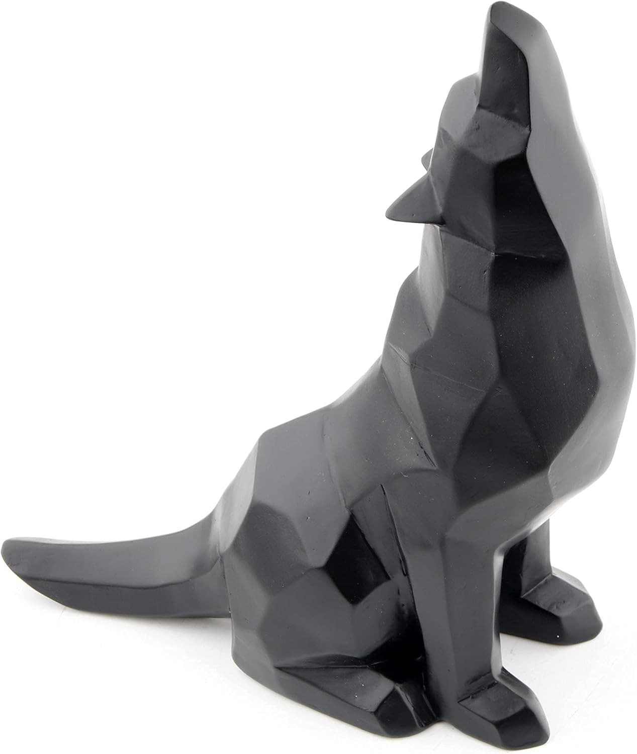 Black Wolf Howling Wolf Figurine Statue for Home Decor 4