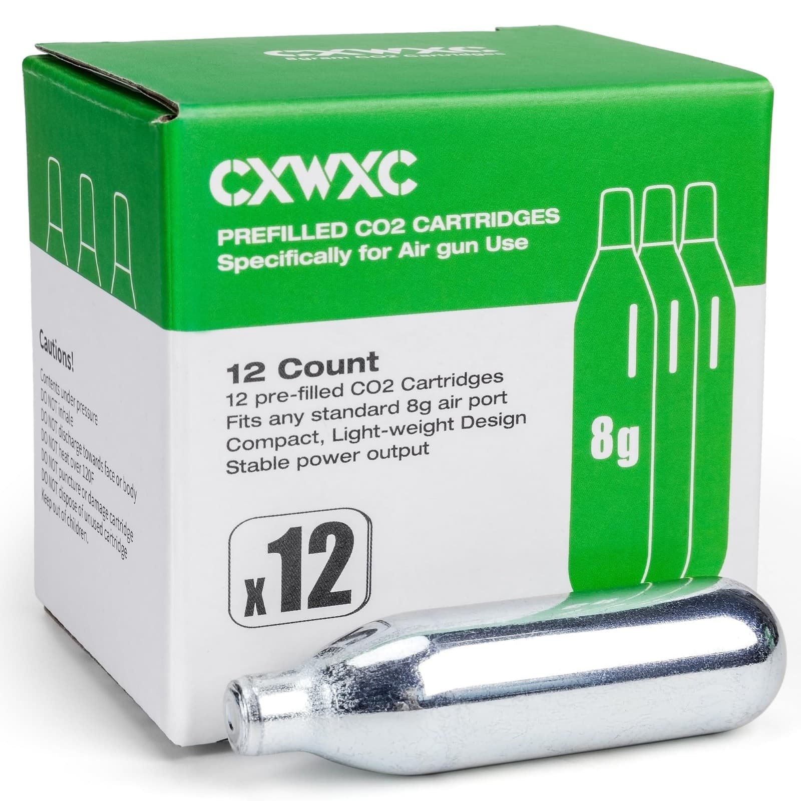 8 Gram/ 12 Gram CO2 Cartridges for Paintball - CO2 Cylinder CO2 Powerlet Cart...