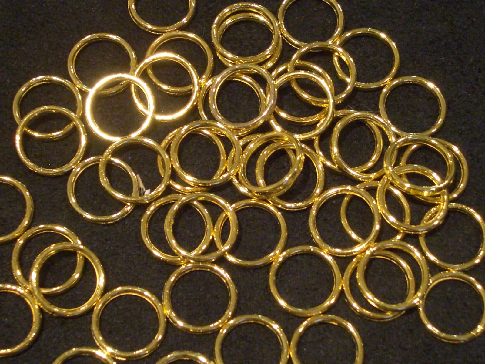 50 Roman Shade Sew On Brass Rings, Cord Guide, Tie Backs & Crafts Free Shipping