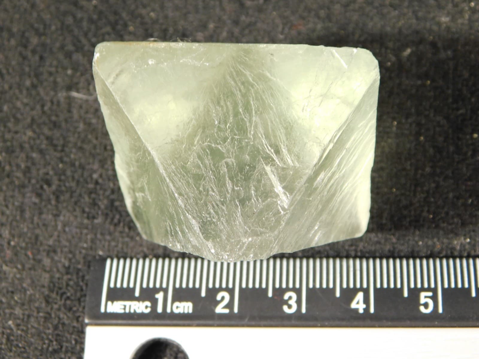 Larger! FLUORITE Octahedron Shaped Crystal 72.6gr 3