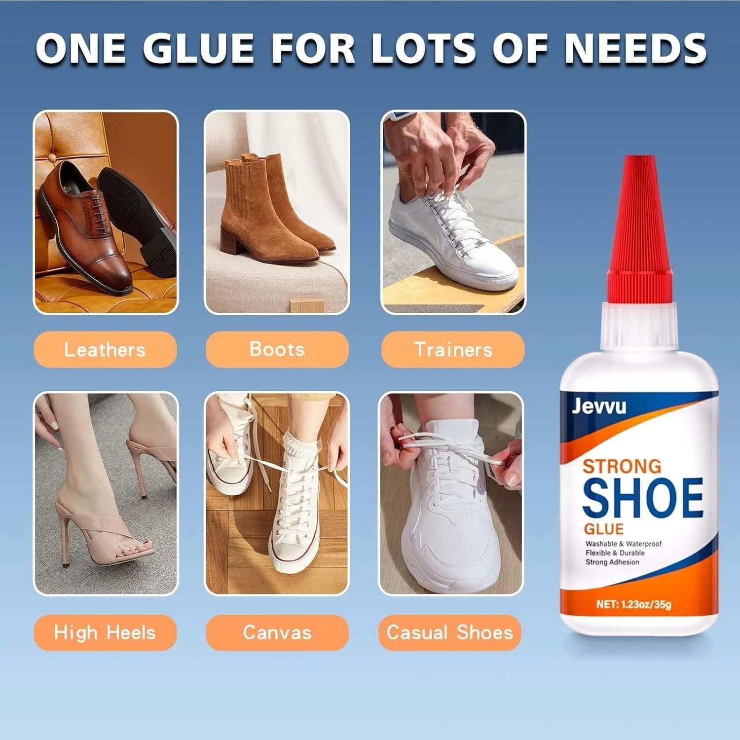 Shoe Glue, Heavy Duty Shoe Goo, Super Shoe Sole Repair Adhesive Kit for Boot, Sn 4