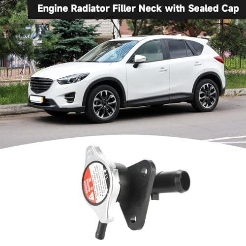 Engine Radiator Filler Neck with Sealed Cap Upper Radiator Coolant Filler Neck  3