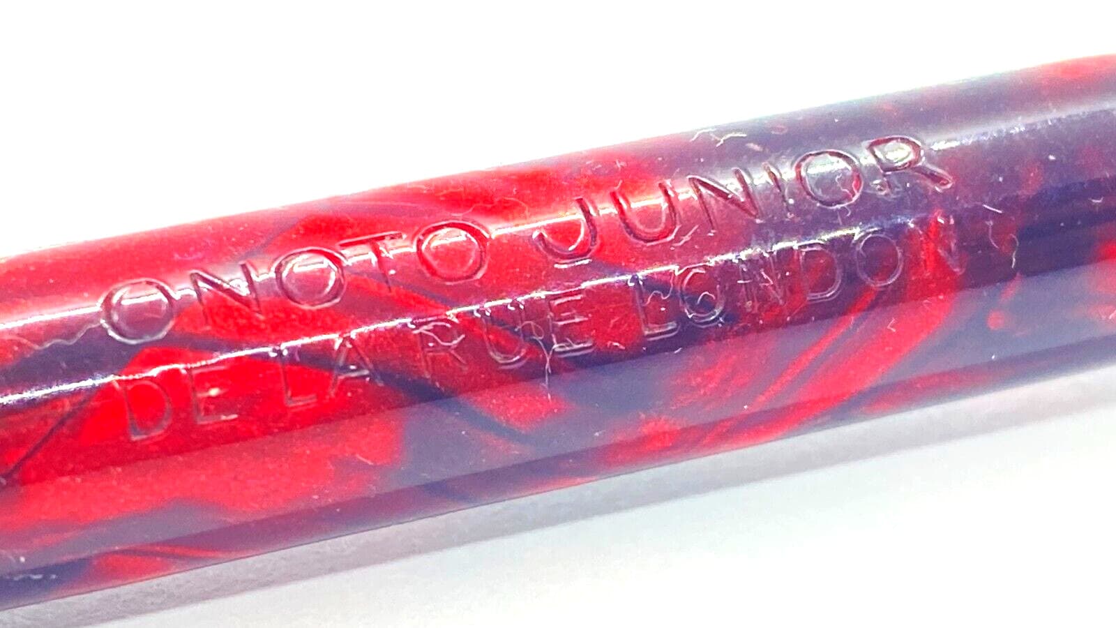 VINTAGE ONOTO JUNIOR FOUNTAIN PEN AND PENCIL SET IN BRIGHT RED 14K MEDIUM NIB 5