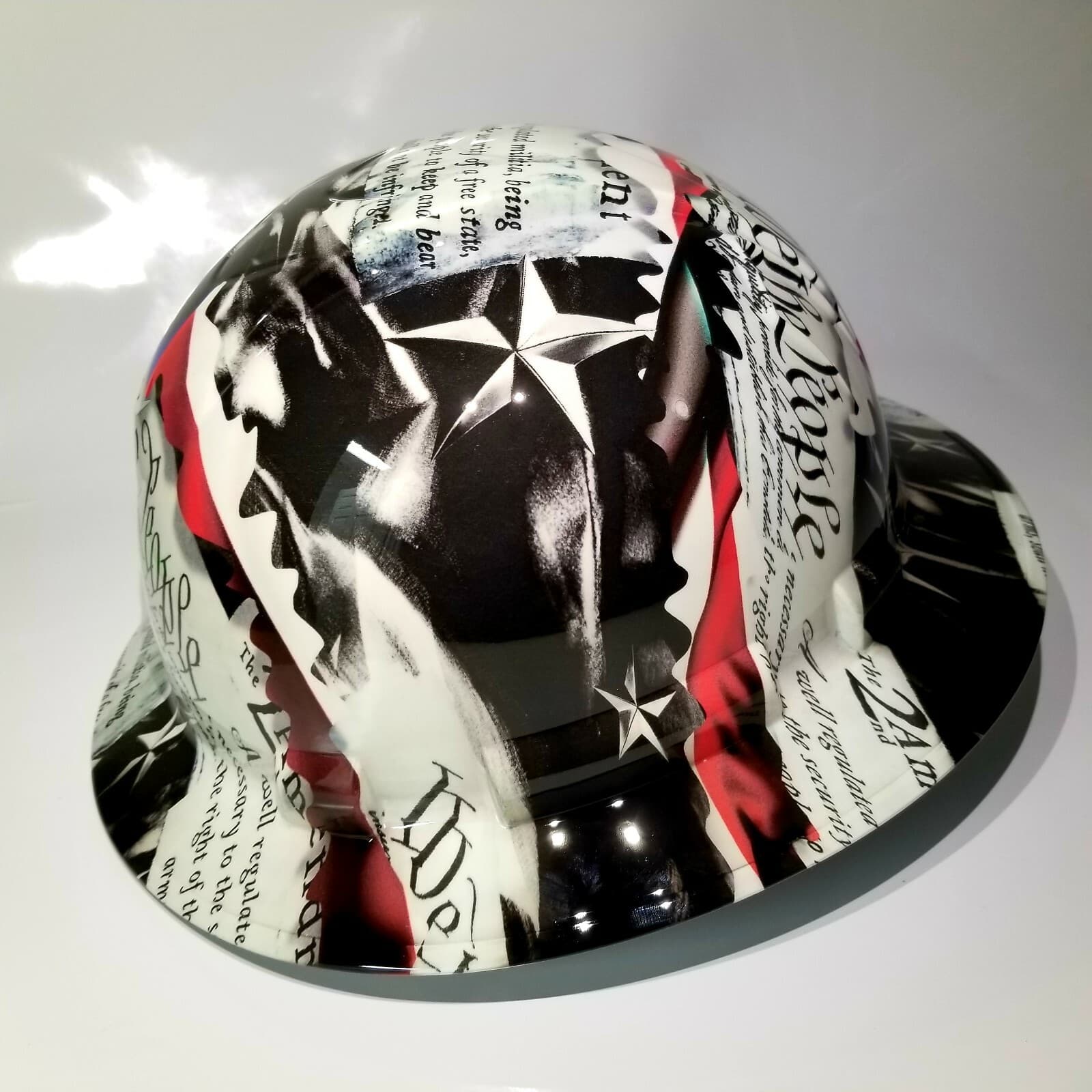 NEW FULL BRIM Hard Hat custom hydro dipped 2ND AMENDMENT IN YOUR FACE EDITION  4