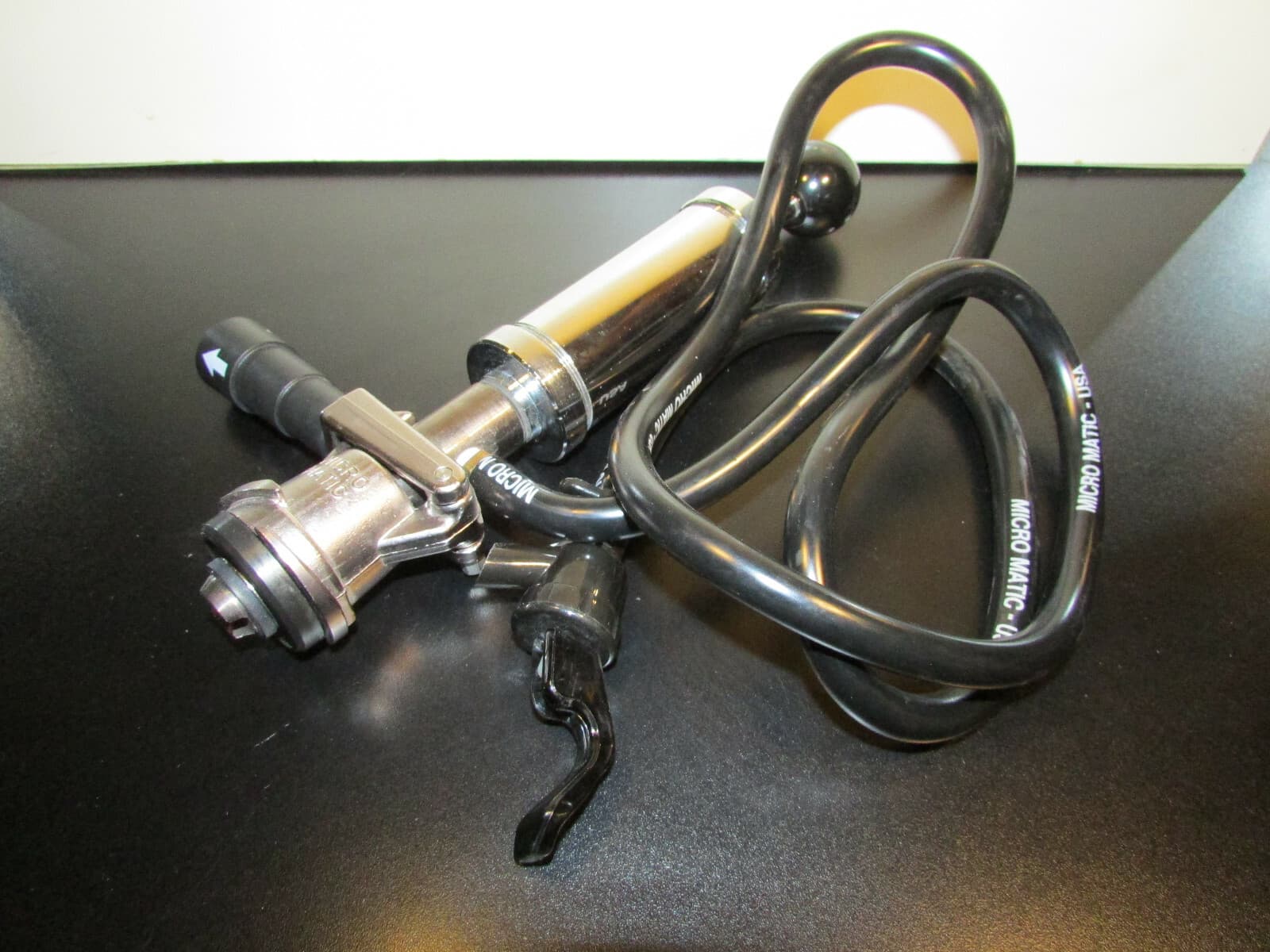 Micro Matic Beer Keg Tap Pump with Hose Coupler Draft Dispenser