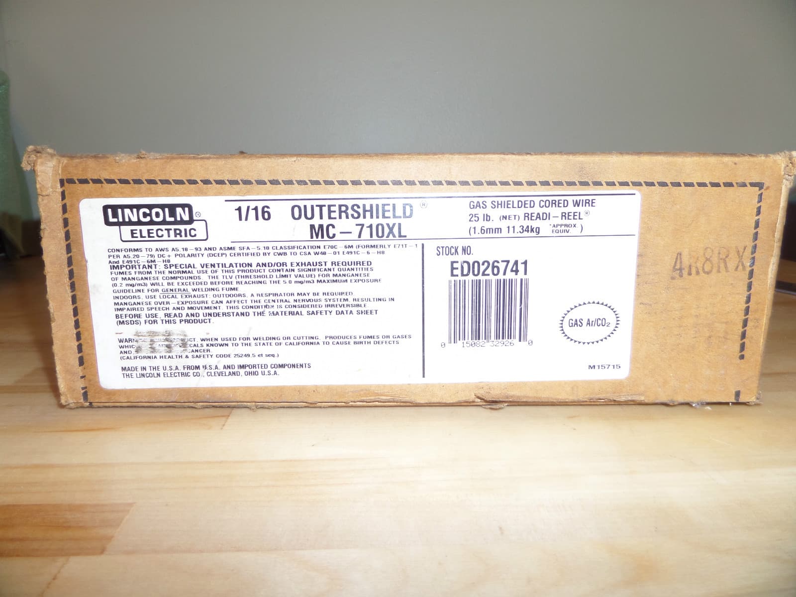 Lincoln Outershield MC-710XL Mig Wire 1/16" .0625, 25lbs 