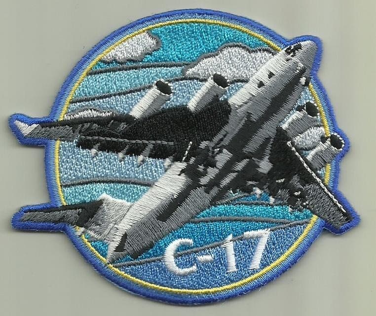 C-17 GLOBEMASTER SKY AIRCRAFT PATCH USAF TRANSPORT AVIATION WAR PILOT USA FLY 2