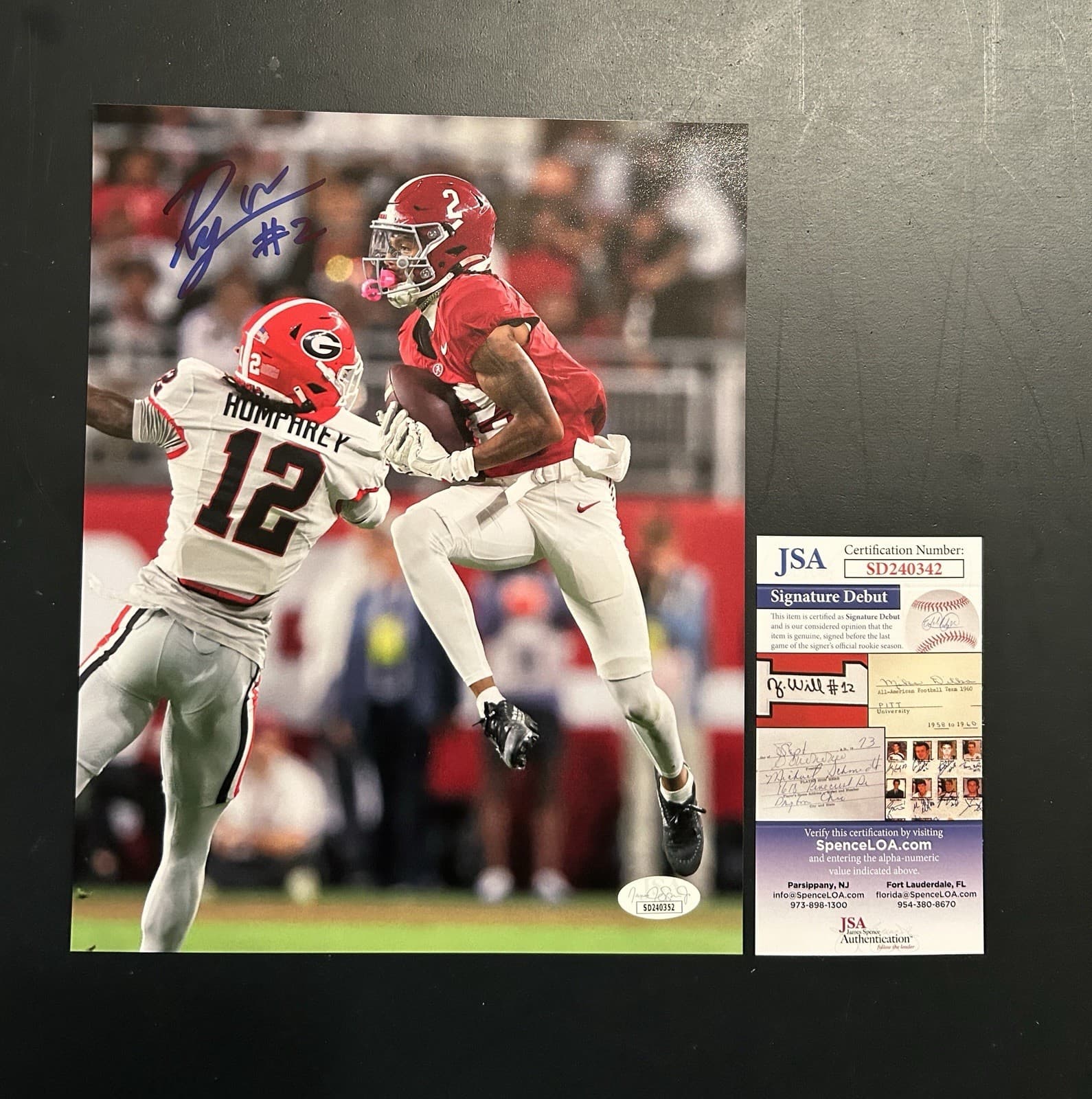 Ryan Williams Autographed Signed Photo 8x10 Alabama Football JSA Cert