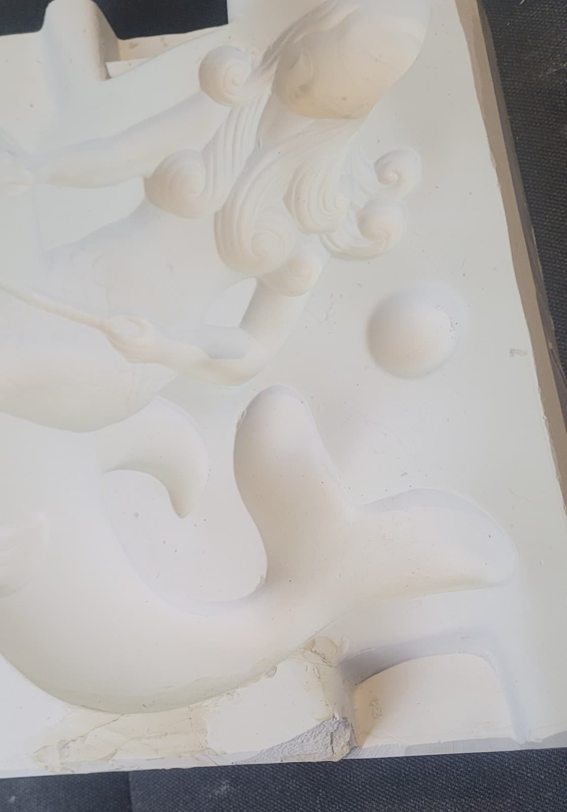 Atlantic Ceramic Slip Casting Mold *Mermaid With Dolphin* A593 2