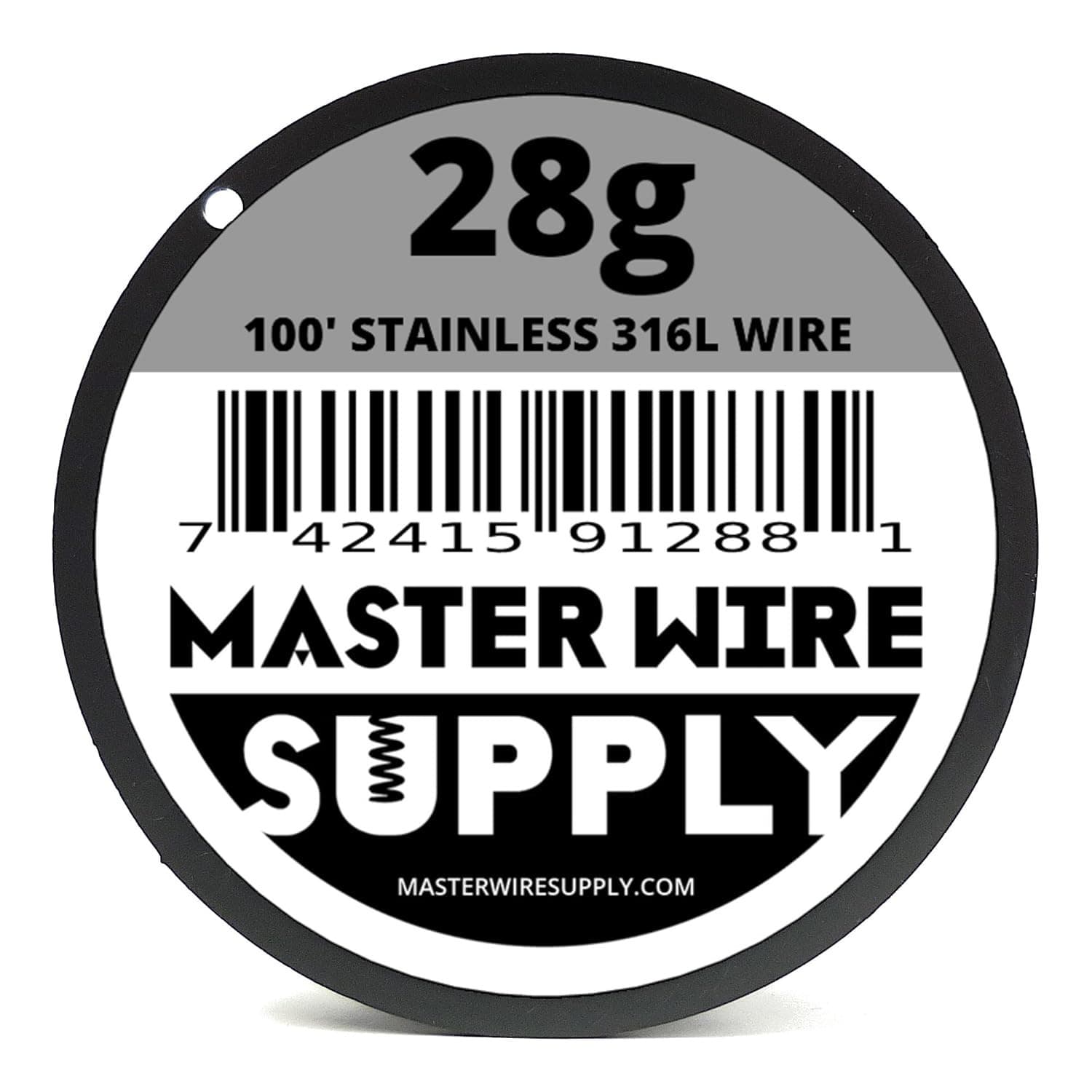 Stainless Steel 316L - 100' - 28 Gauge Wire - 100ft - 0.32mm - 0.013in - Made 4