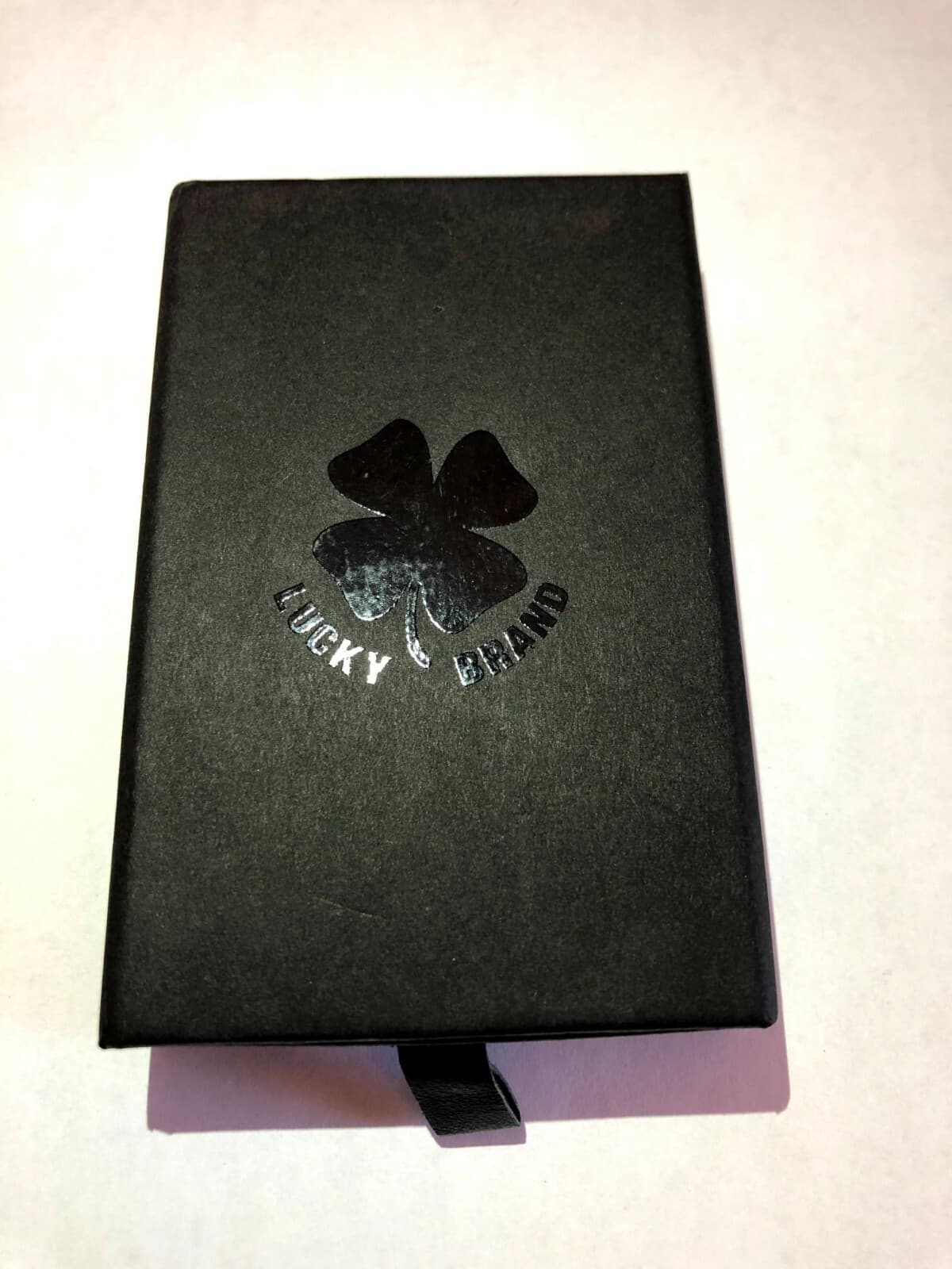 St Patricks Day Keychain Lucky Brand Leather Clasp Clover Leaf New In Box Paddy 5