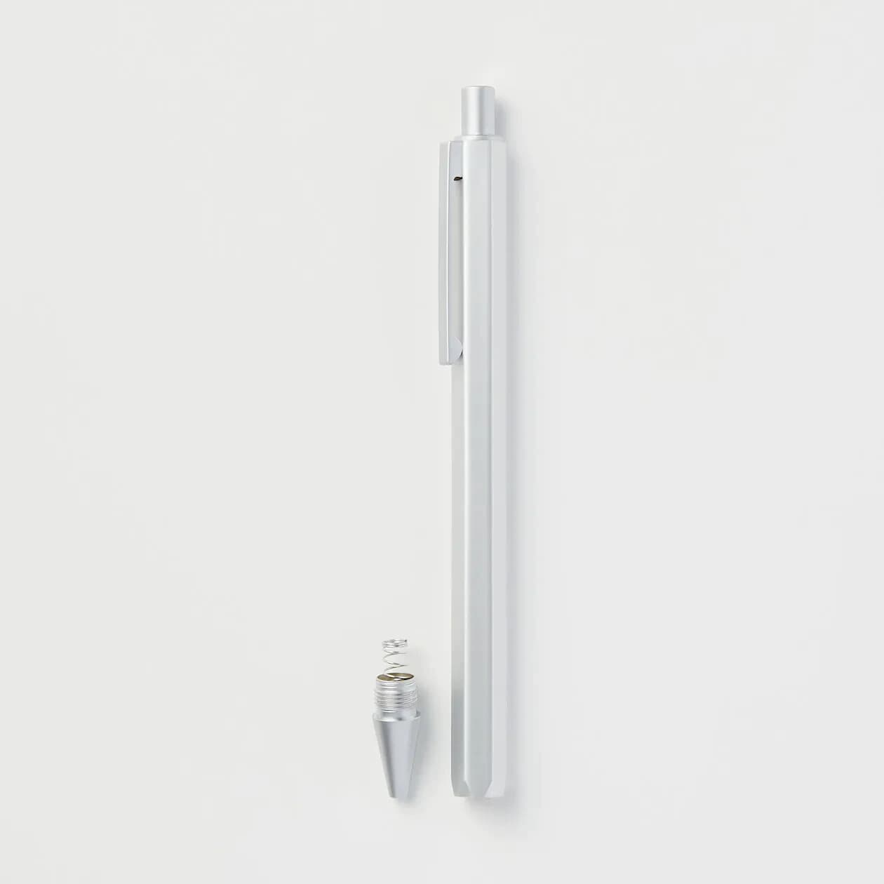 MUJI Ballpoint pen Knock type *Body only* Aluminum 3
