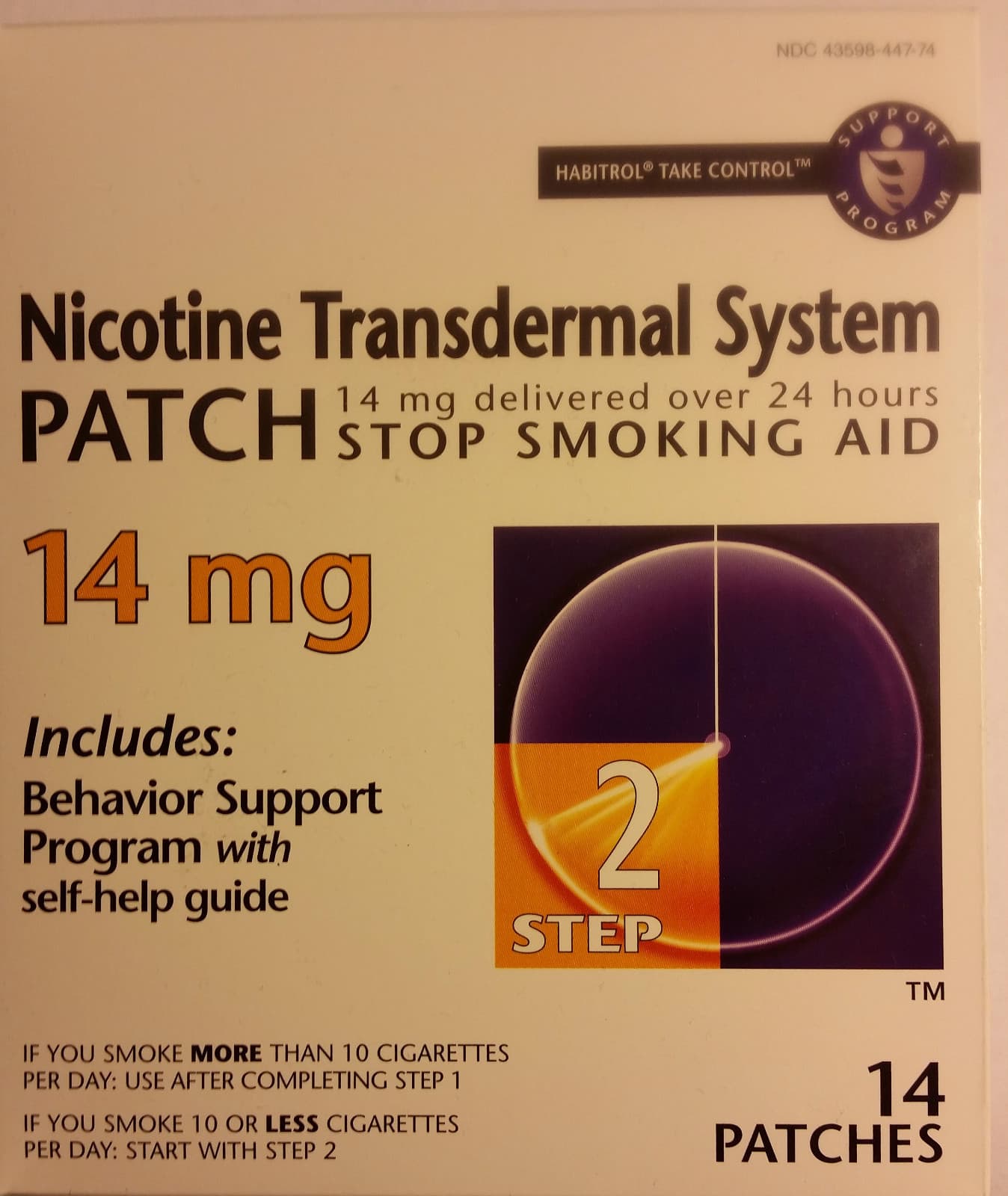 Habitrol Nicotine Transdermal System Patch 14mg Step 2, 14 PATCHES (2-week kit) 2