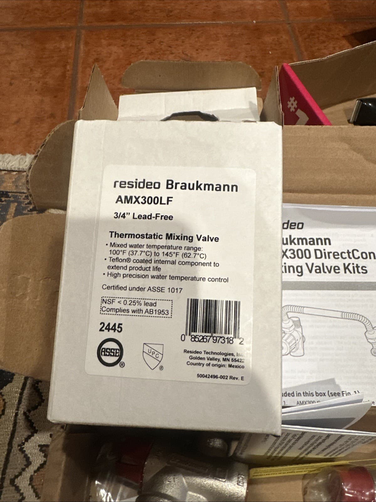 Braukmann AMX300TLF Direct Connect Mixing Valve Kit Never Used ￼ 6