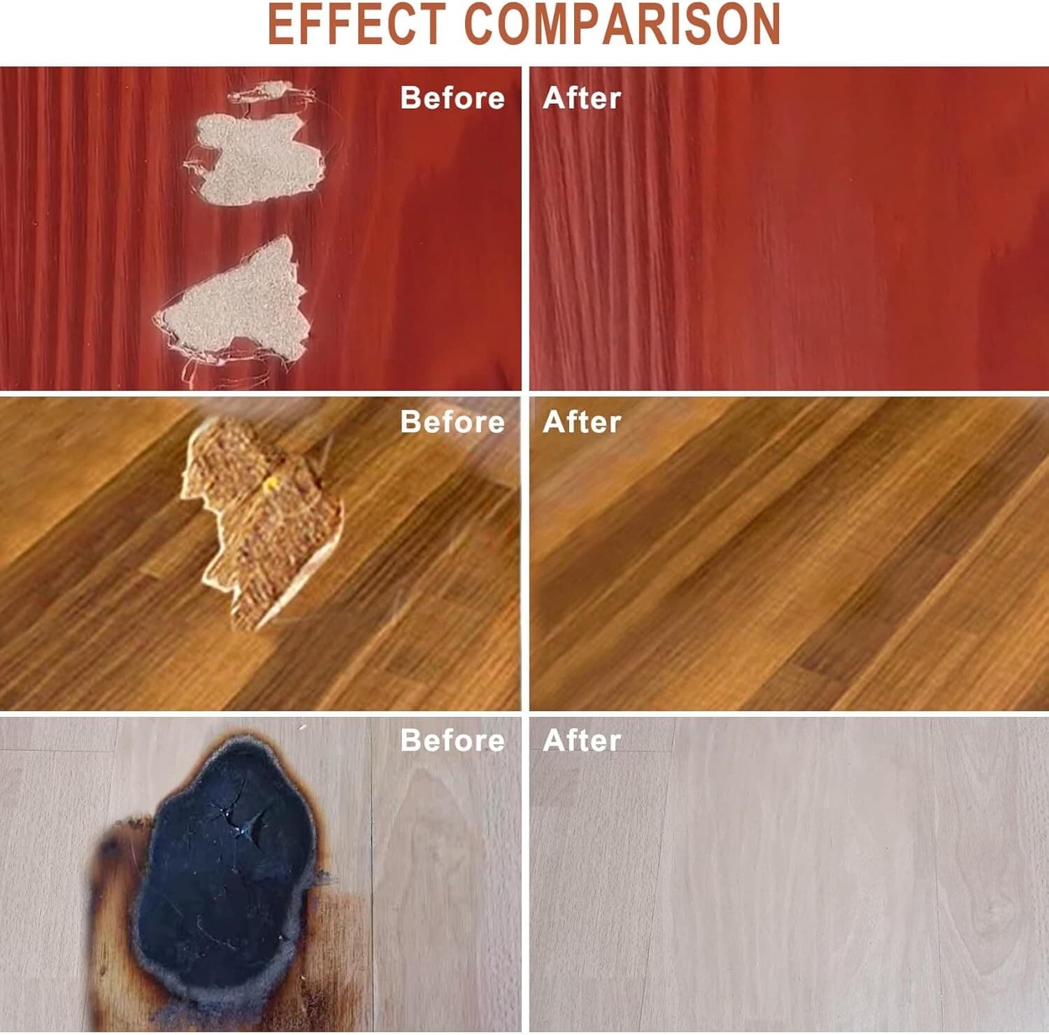 Wood Repair Kit - 37 Sets, Wood Fillers Furniture Repair Kit with 18 Colors Oak 4