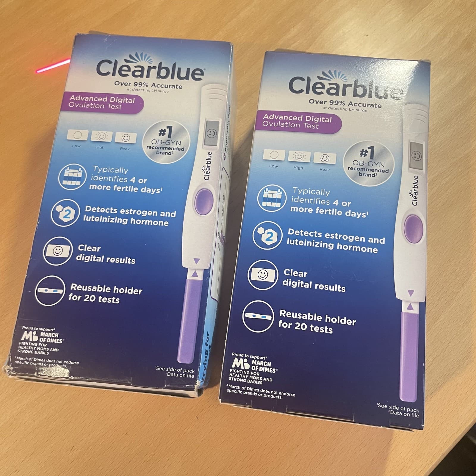Lot Of 2 Clearblue Advanced Digital Ovulation Test 20 Count Exp 2025+ 2