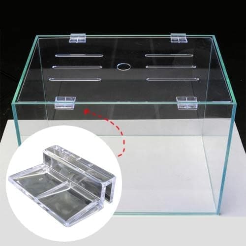 JianLing 8pcs Aquarium Glass Cover Clip Clear Acrylic Support Holder for...  3