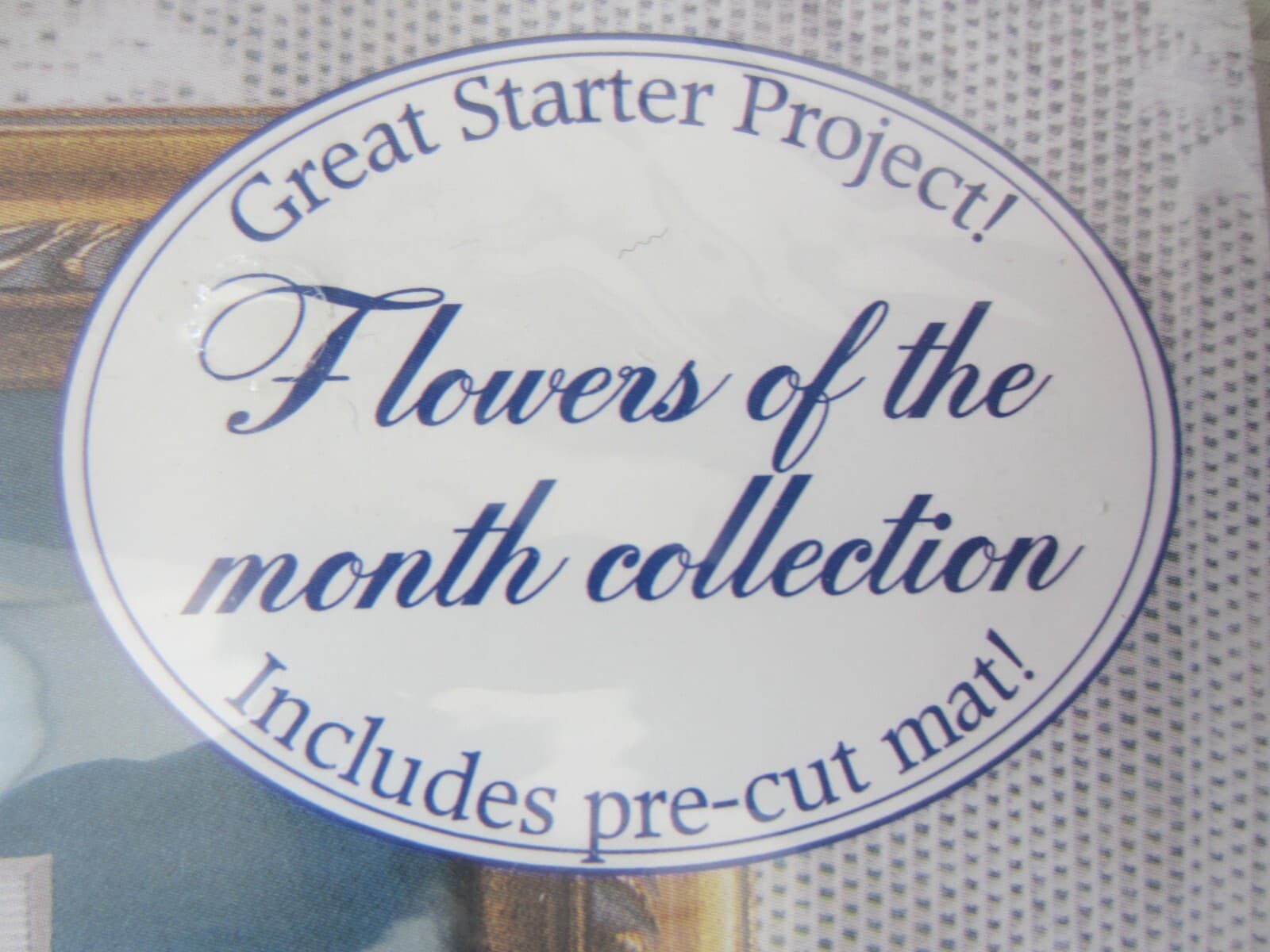 Bucilla DECEMBER Silk Ribbon Embroidery Picture Kit Flower of the Month  8X8 4