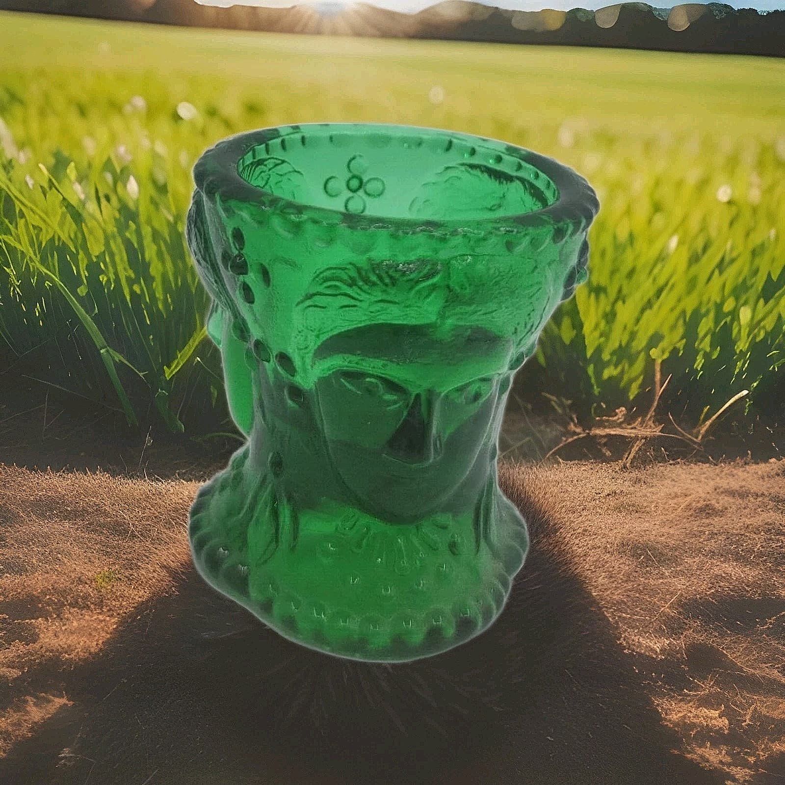 3 Three Faces Salt Cellar Spruce Green Great for holidays and everyday! Gift