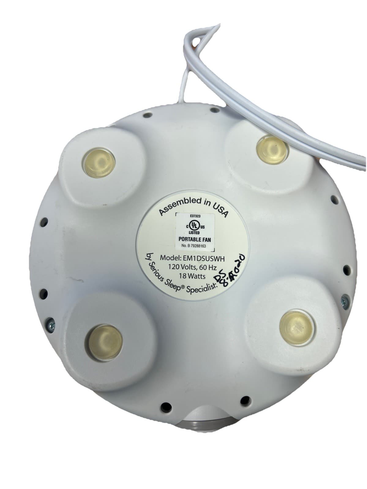 Yogasleep Dohm White Noise Sound Sleep Machine Fan White Model EM1DSUSWH 3